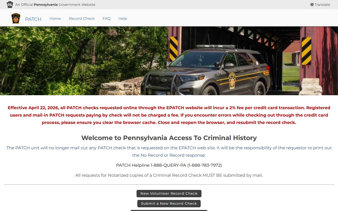 Warren County criminal court records PATCH criminal history portal